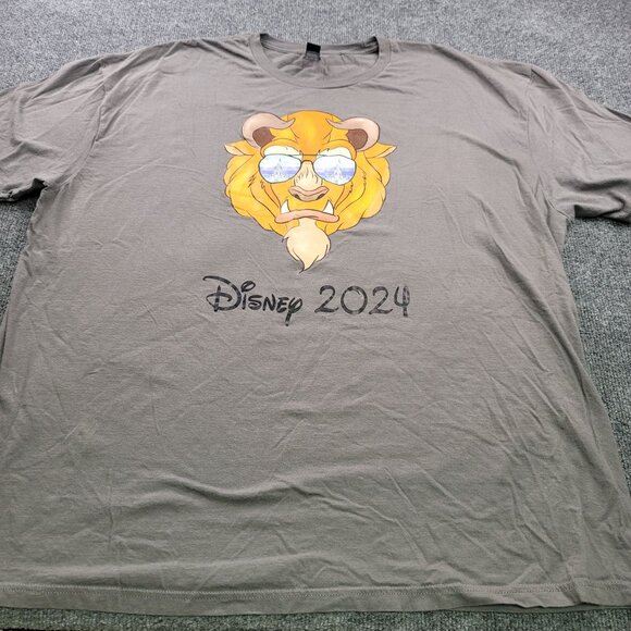 Disney 2024 Gildan Softstyle 3XL Mens T-Shirt Beast Graphic Grey Cotton Casual - Picture 3 of 4